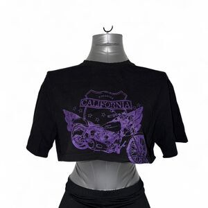 Shein Women's Black Crop-top